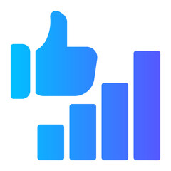 thumbs up gradient icon