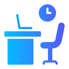 work station gradient icon