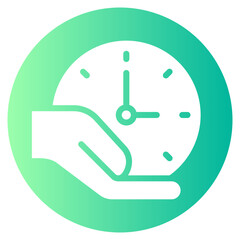 time management gradient icon