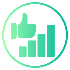 thumbs up gradient icon
