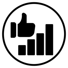 Obraz premium thumbs up glyph icon