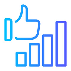 Obraz premium thumbs up gradient icon