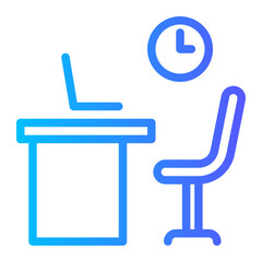 work station gradient icon