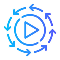 video player gradient icon