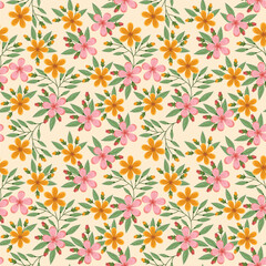 Beautiful Vector Floral Seamless Pattern Background
