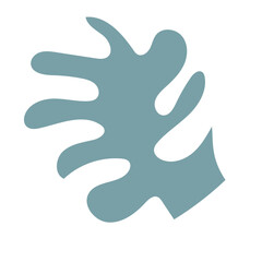 Muted blue abstract shapes vector 