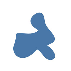 Muted blue abstract shapes vector 