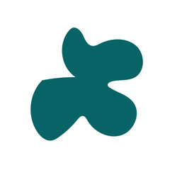 Muted blue abstract shapes vector 