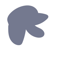 Muted blue abstract shapes vector 