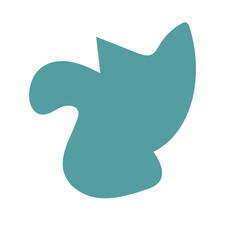 Muted blue abstract shapes vector 