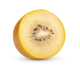 half kiwi gold isolated on transparent png