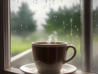 cup of coffee on a table