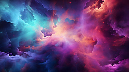 Space nebula background, Colorful space galaxy cloud nebula. Stary night cosmos. Universe science astronomy. Supernova background wallpaper - obrazy, fototapety, plakaty