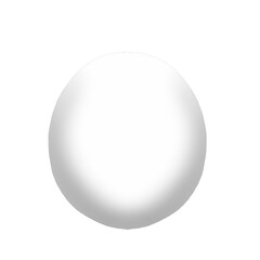 Illustration of white easter eggs on a white background