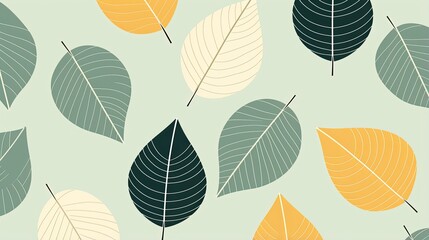Obraz premium Abstract natural pattern. Minimal leaf flower plants simple shapes, eco agriculture concept.