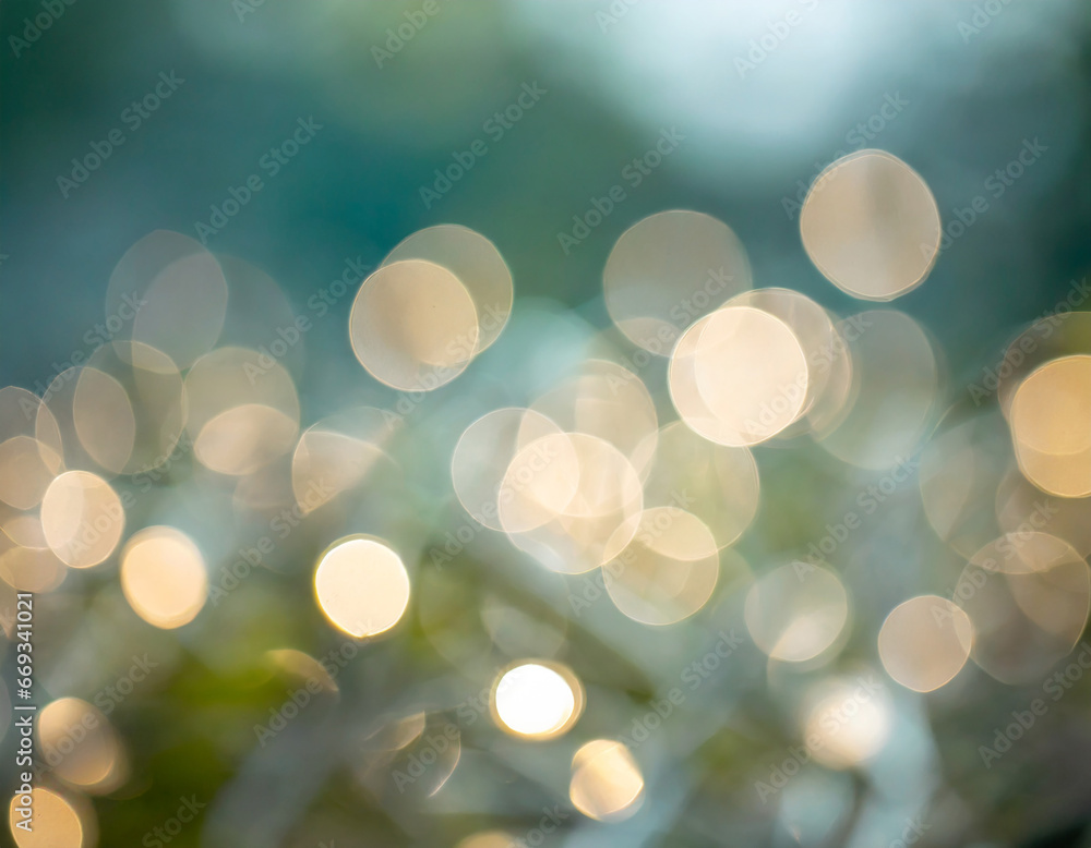 Poster abstract background of soft focus bokeh lights