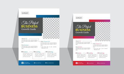 Creative & modern business flyer or poster design template