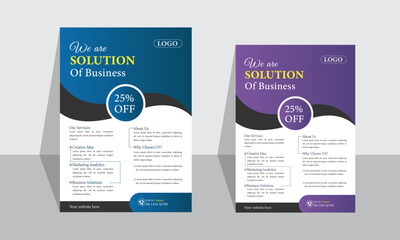 Creative & modern business flyer or poster design template