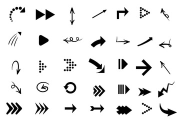 Arrow icons set. arrow. Arrow symbol. Circle arrows. Modern Vector illustration. Arrow cursors. 