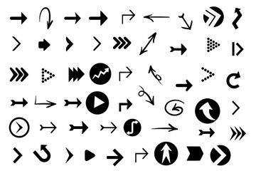 Arrow icons set. arrow. Arrow symbol. Circle arrows. Modern Vector illustration. Arrow cursors. 