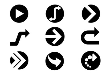 Arrow icons set. arrow. Arrow symbol. Circle arrows. Modern Vector illustration. Arrow cursors. 