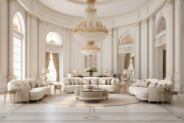opulent architecture beautiful large beige living room with sofa