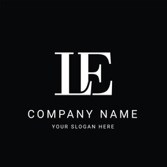 LE Letter Initial Logo Design Template Vector Illustration
