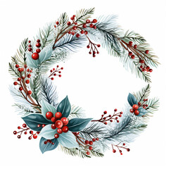 christmas wreath, Christmas holiday season, round wreath frame circle