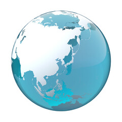 Korea, Asia, earth globe, world map