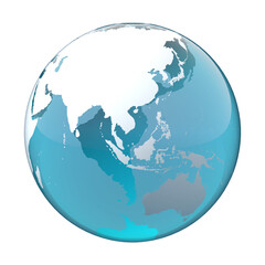 earth globe, world map, South East Asia - 669344285