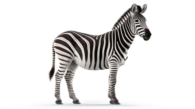 zebra isolated on white background