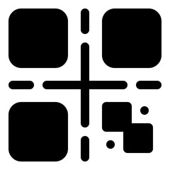 Fototapeta premium QR code icon for scanning and identification