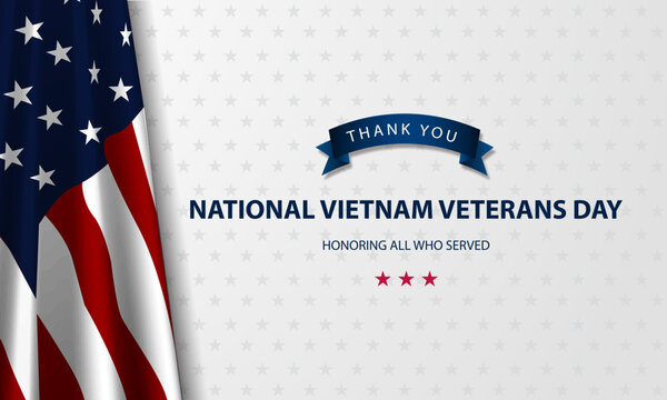 Vietnam War Veterans Day background vector illustration 