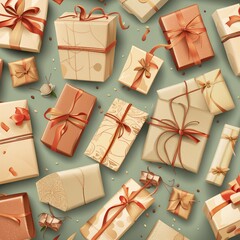 gift parcel illustration background