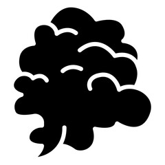 smoke glyph icon