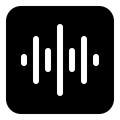 Sound wave icon for dynamic audio concepts