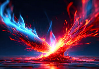 燃え上がる火炎