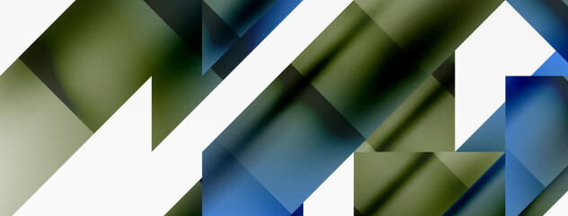 Vivid abstraction unfolds. Triangles in seamless harmony, composing dynamic geometric backdrop. Interplay of angles and hues forms captivating tapestry, evoking modernity and artistic allure