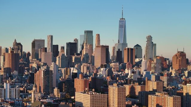 New York City's Freedom Tower in the morning
