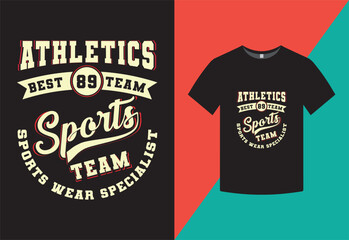 Athletics Sports Team T shirt Design