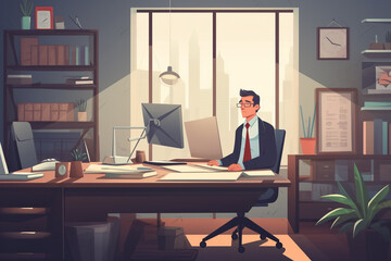 Fototapeta premium businessman in office