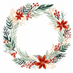 christmas wreath, Christmas holiday season, round wreath frame circle