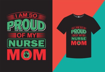 Nurse Mom T shirt Design Template