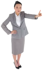 Fototapete Asiatische Orte Digital png photo of serious asian businessman pointing finger on transparent background