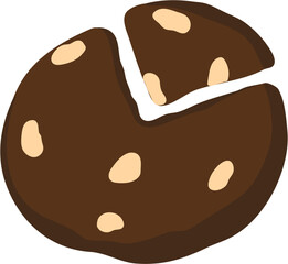 bitten cookie clipart