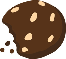 bitten cookie clipart