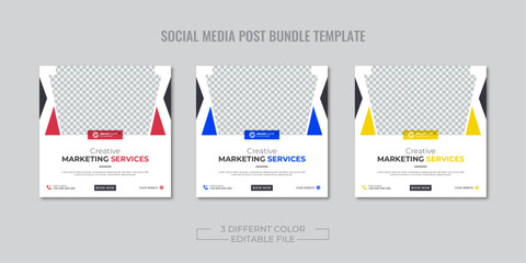 Creative digital marketing social media post template