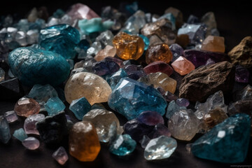 set of gemstones
