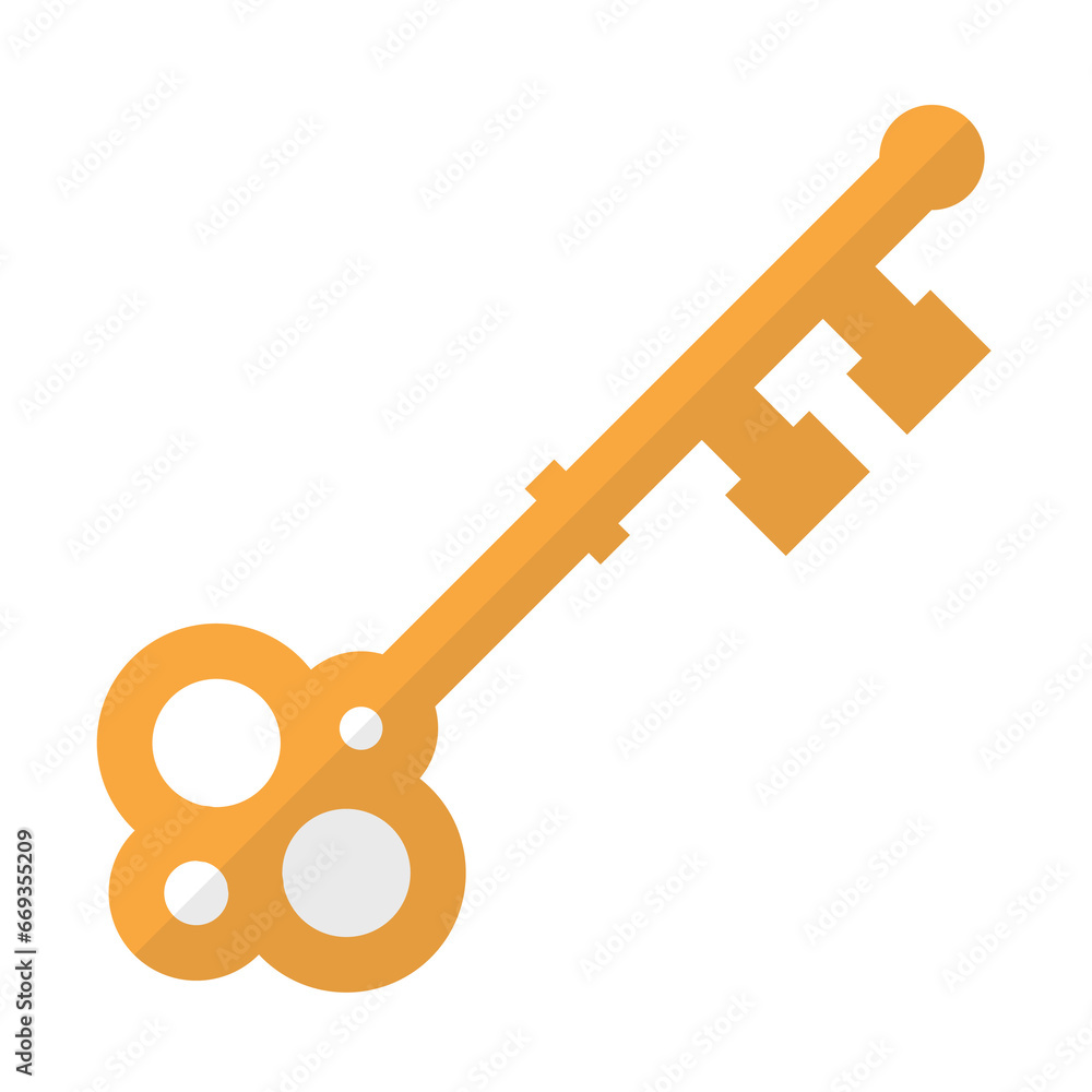 Aufkleber vector illustration of key. colored vector for website design .simple design on transparent backgrou