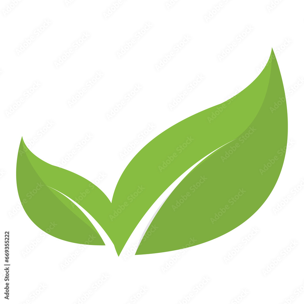 Poster vector illustration of leaf. colored vector for website design .simple design on transparent backgro